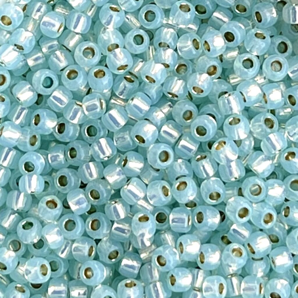Round #11 Silver-Lined Milky Lt Aqua x 10 grs