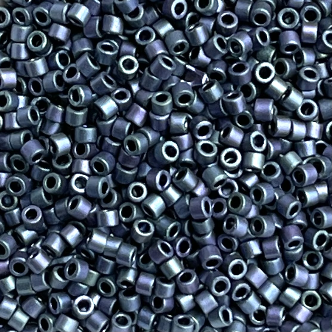 Delica Bead Matte Metallic Blue-Green Iris - Image 1