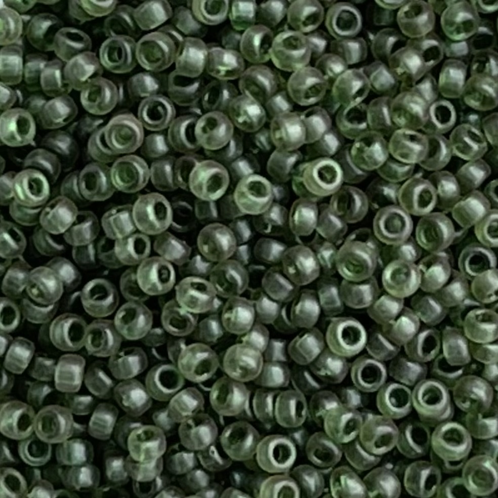 Rocalla #15 Dyed SemiFrosted Transparent Olive