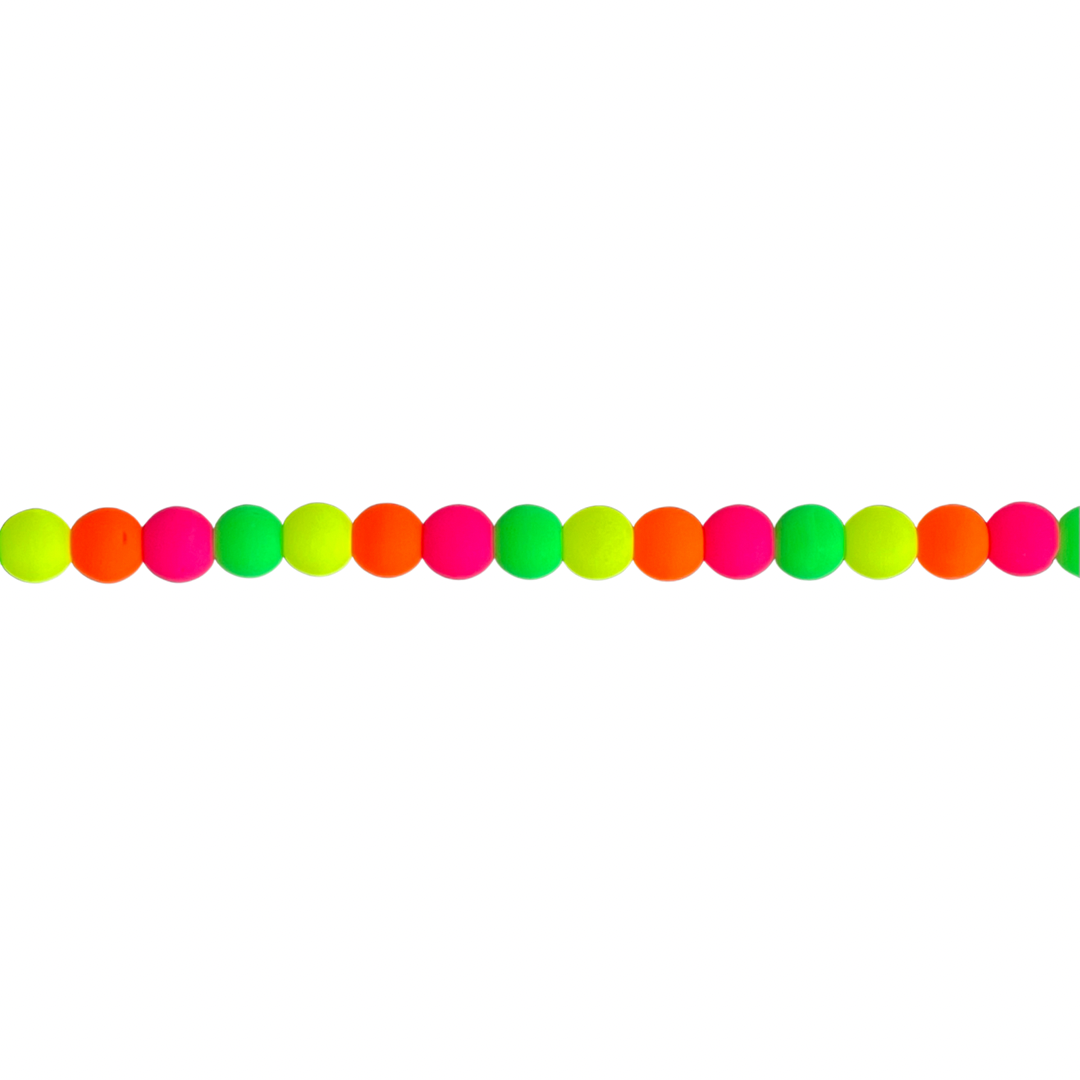 Round Bead 4mm Neon 40bds/str - Image 1
