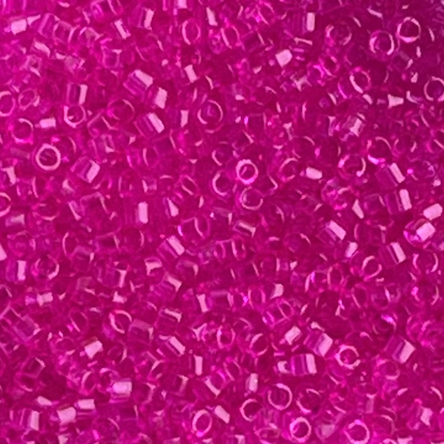 Delica Bead Dyed Transparent Fuchsia