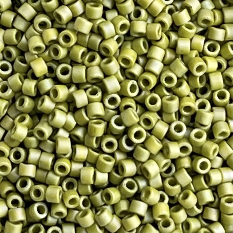 Delica Bead Frosted Opaque Glazed Rainbow Olive