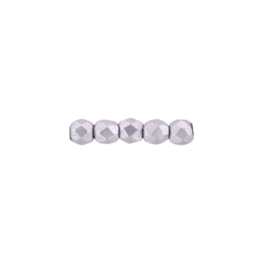 FirePolish 2mm Satured Metallic Almost Mauve x  50bds/str - Image 1