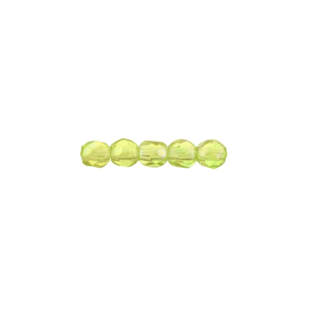 FirePolish 2mm Luster Iris Olivine 50 bds/str