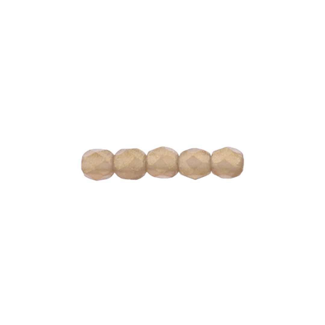 FirePolish 2mm Sueded Gold Smoky Topaz 50bds/str - Image 1
