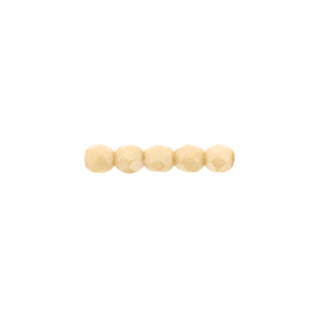 FirePolish 2mm Luster Opaque Champagne  50bds/str - Image 1