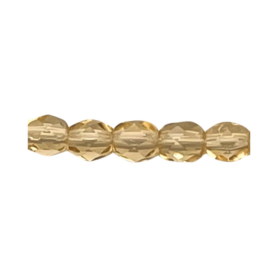 FirePolish 4mm Transparent Lt Topaz 50bds - Image 1