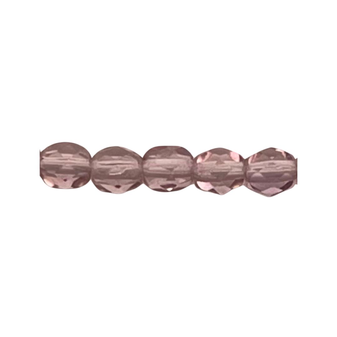 FirePolish 4mm Transparent Lt Amethyst 50bds - Image 1