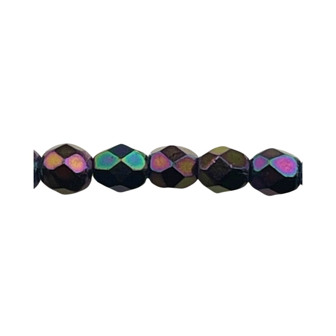 FirePolish 4mm Metallic Iris Purple 50bds/str - Image 1