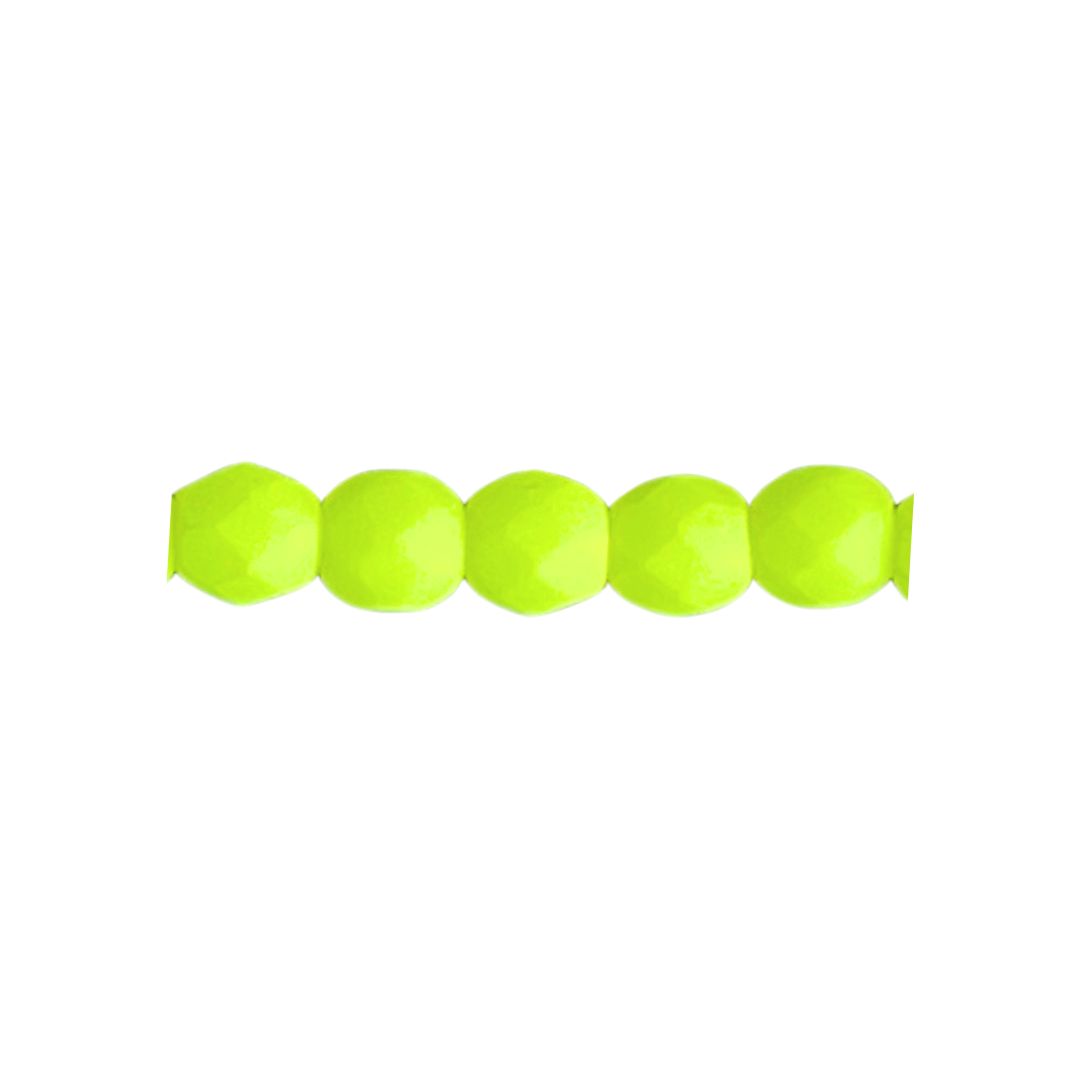 FirePolish 4mm Neon Yellow 50Bds/str - Image 1