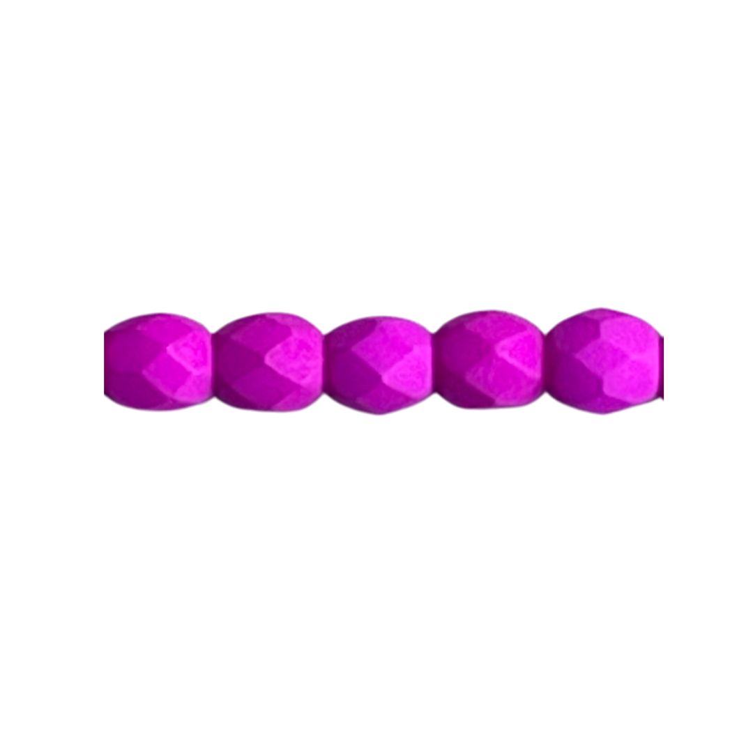 FirePolish 4mm Neon Purple 25125 50Bds - Image 1