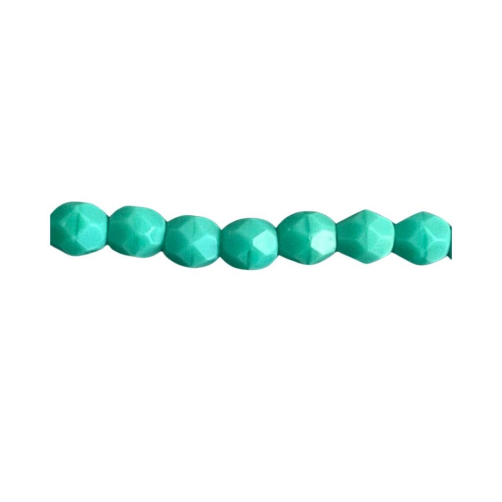 FirePolish 4mm Green Turquoise 50bds