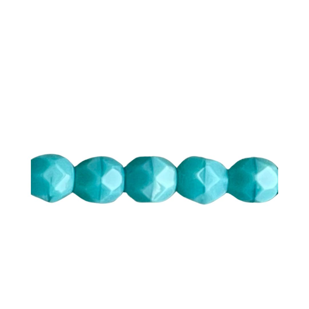 FirePolish 4mm Sleeping Beauty Turquoise 50bds - Image 1