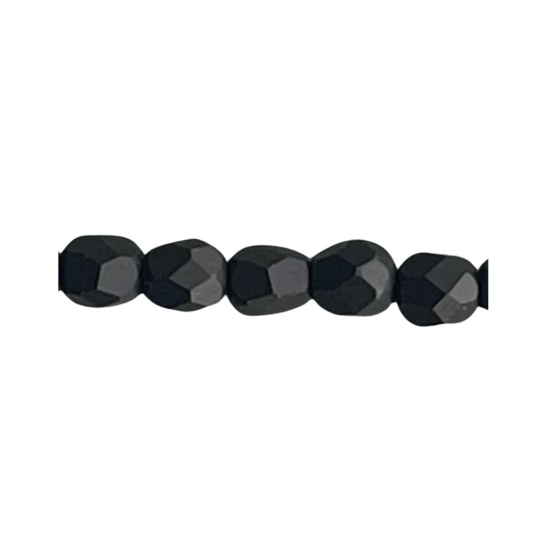 FirePolish 4mm Matte Jet 50bds - Image 1