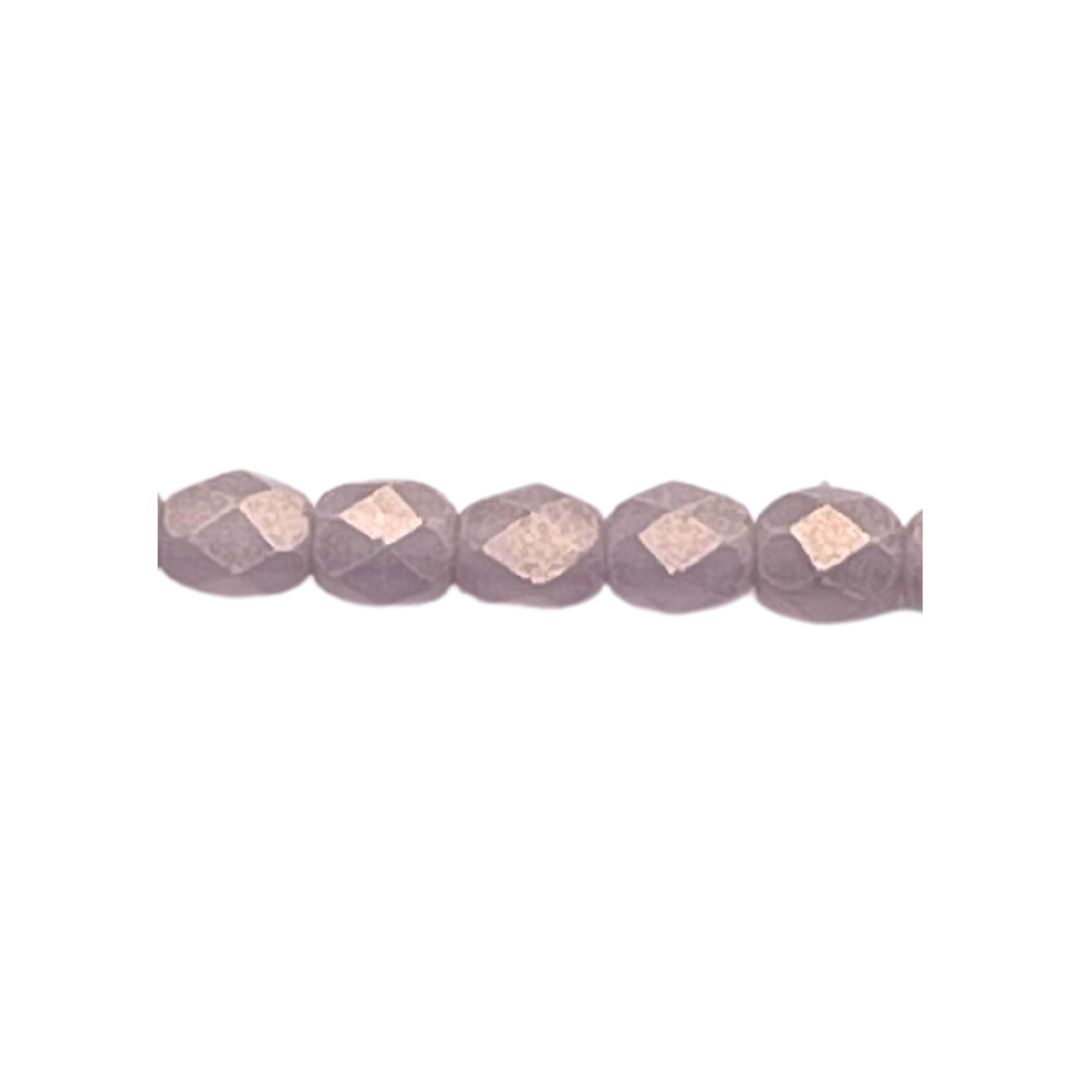 FirePolish 4mm Sueded Gold Med Amethyst 50bds - Image 1