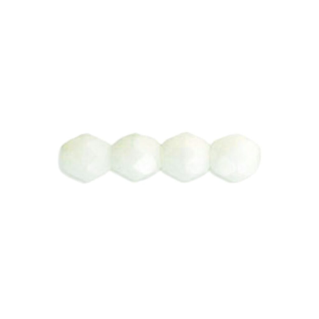 FirePolish 6mm Milky White Transparent 25bds/str