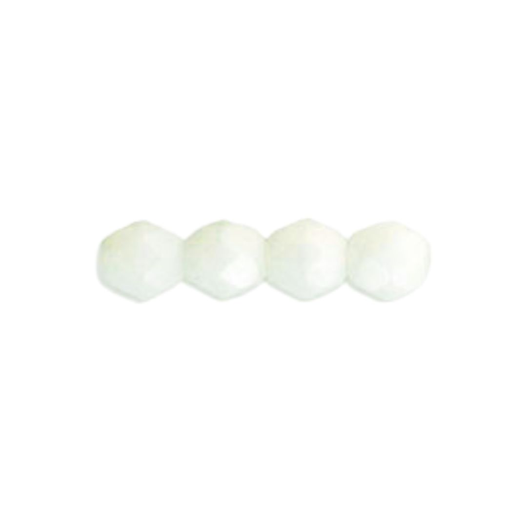 FirePolish 6mm Milky White Transparent 25bds/str - Image 1