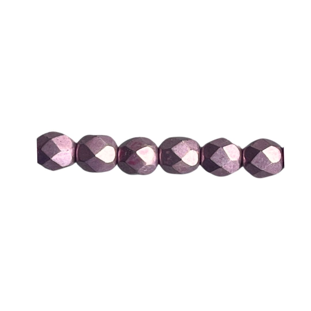 FirePolish 6mm Sueded Gold Orchid 25bds - Image 1