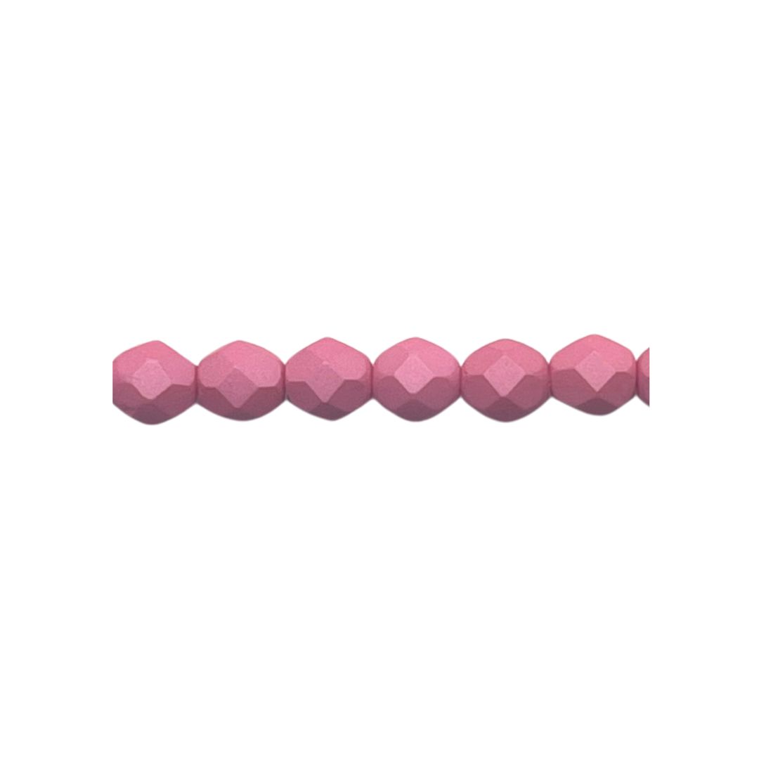 FirePolish 6mm Saturated Pink 25bds/str - Image 1