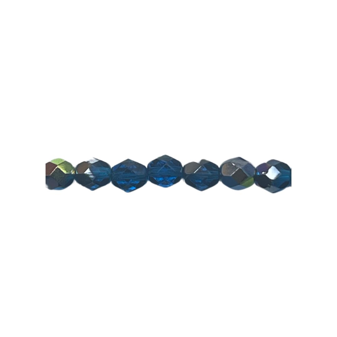 FirePolish 6mm Capri Blue Vitral 25bds/str - Image 1