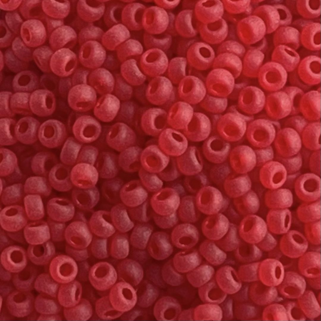 Rocalla Miyuki #11 Transparent Matte Ruby - Image 1