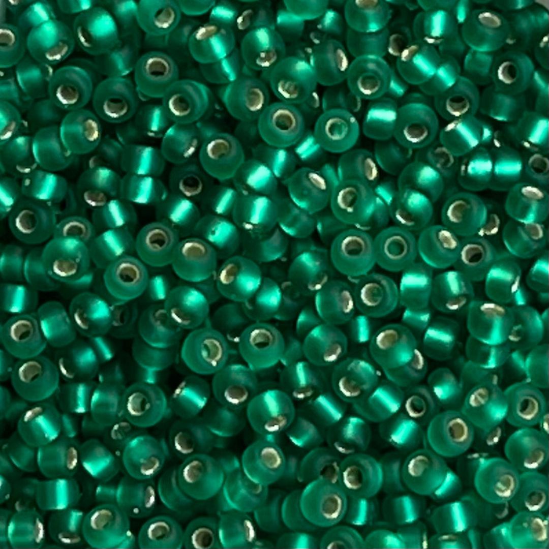 Rocalla Miyuki #11 Matte SilverLined Emerald - Image 1
