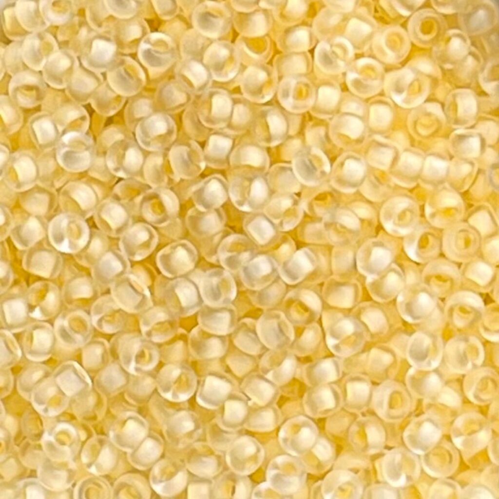 Rocalla Miyuki #11 Semi-Matte Yellow Lined Crystal