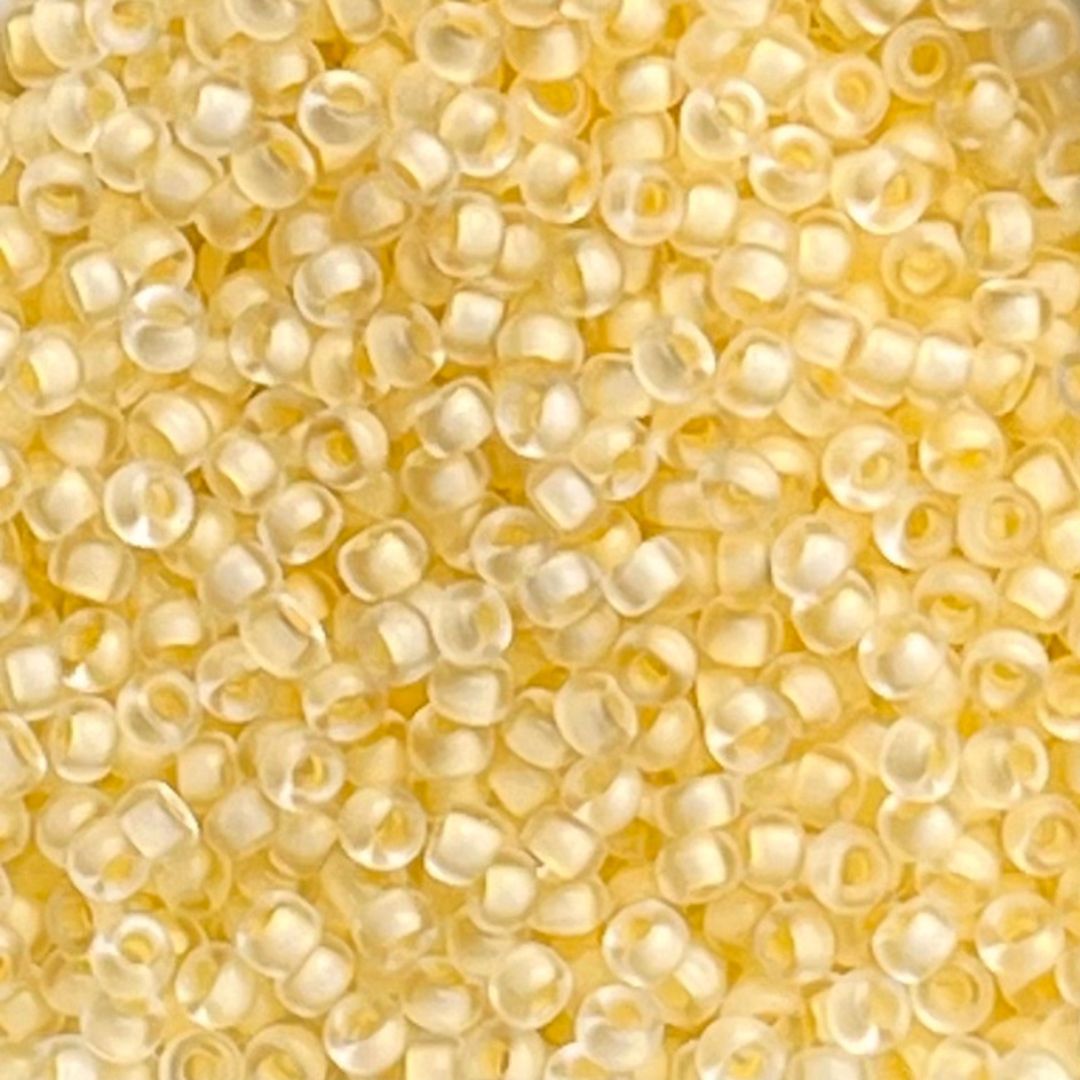 Rocalla Miyuki #11 Semi-Matte Yellow Lined Crystal - Image 1