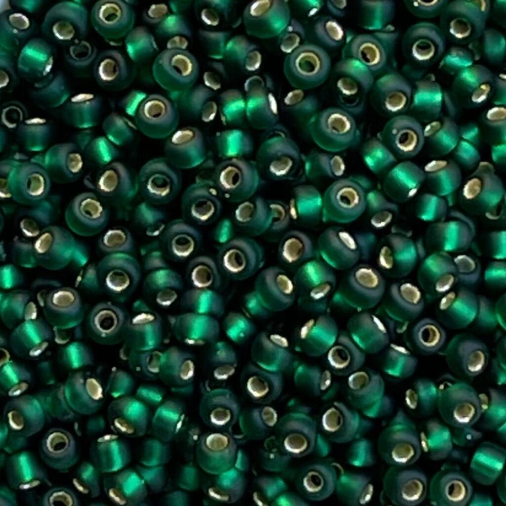 Rocalla Miyuki #11 Matte SilverLined DK Emerald