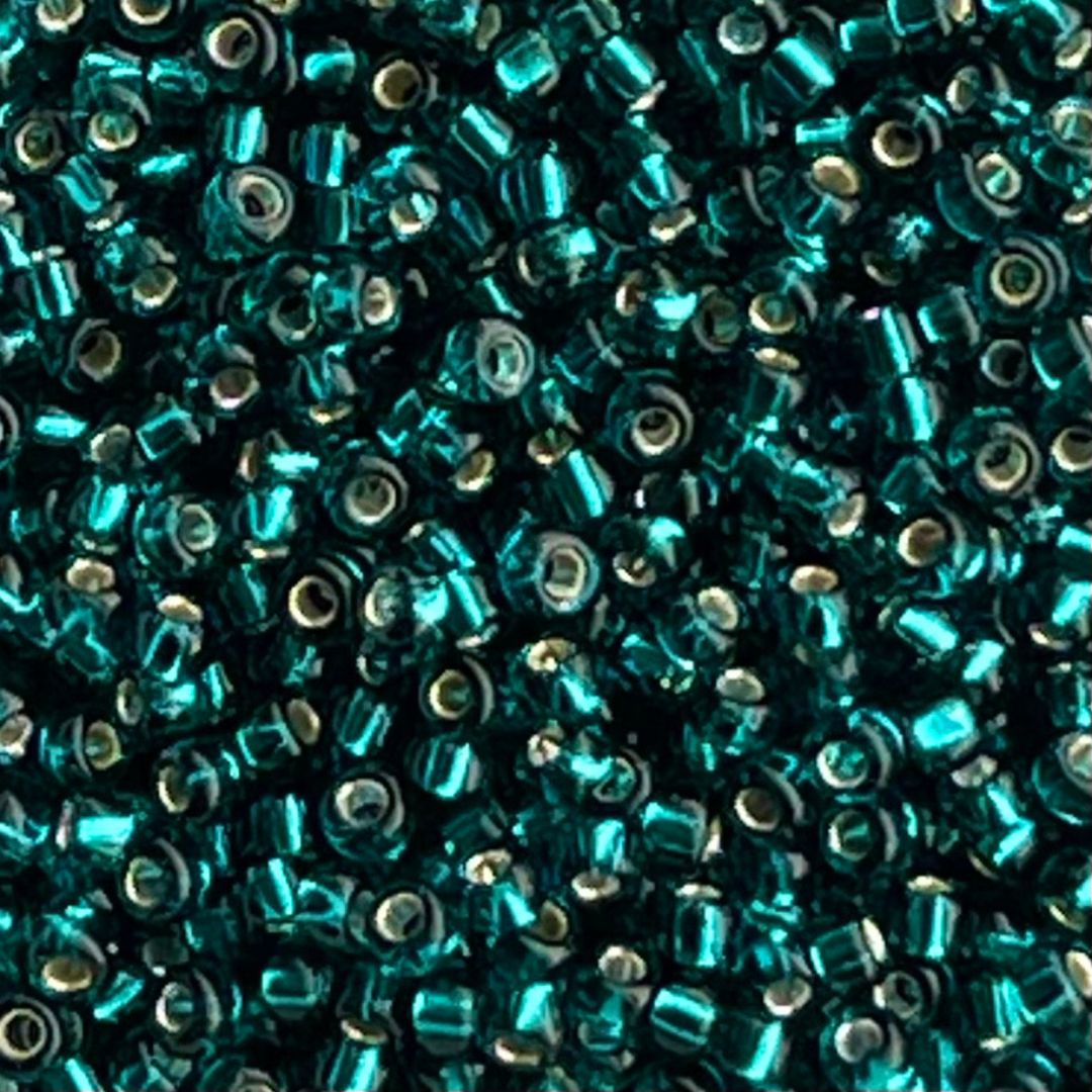 Rocalla Miyuki #11 SilverLined Dark Teal - Image 1