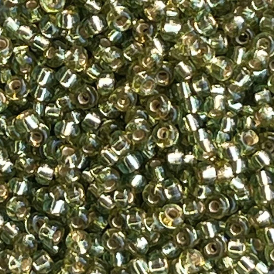 Rocalla Miyuki #11 Duracoat SilverLined Dyed Green - Image 1