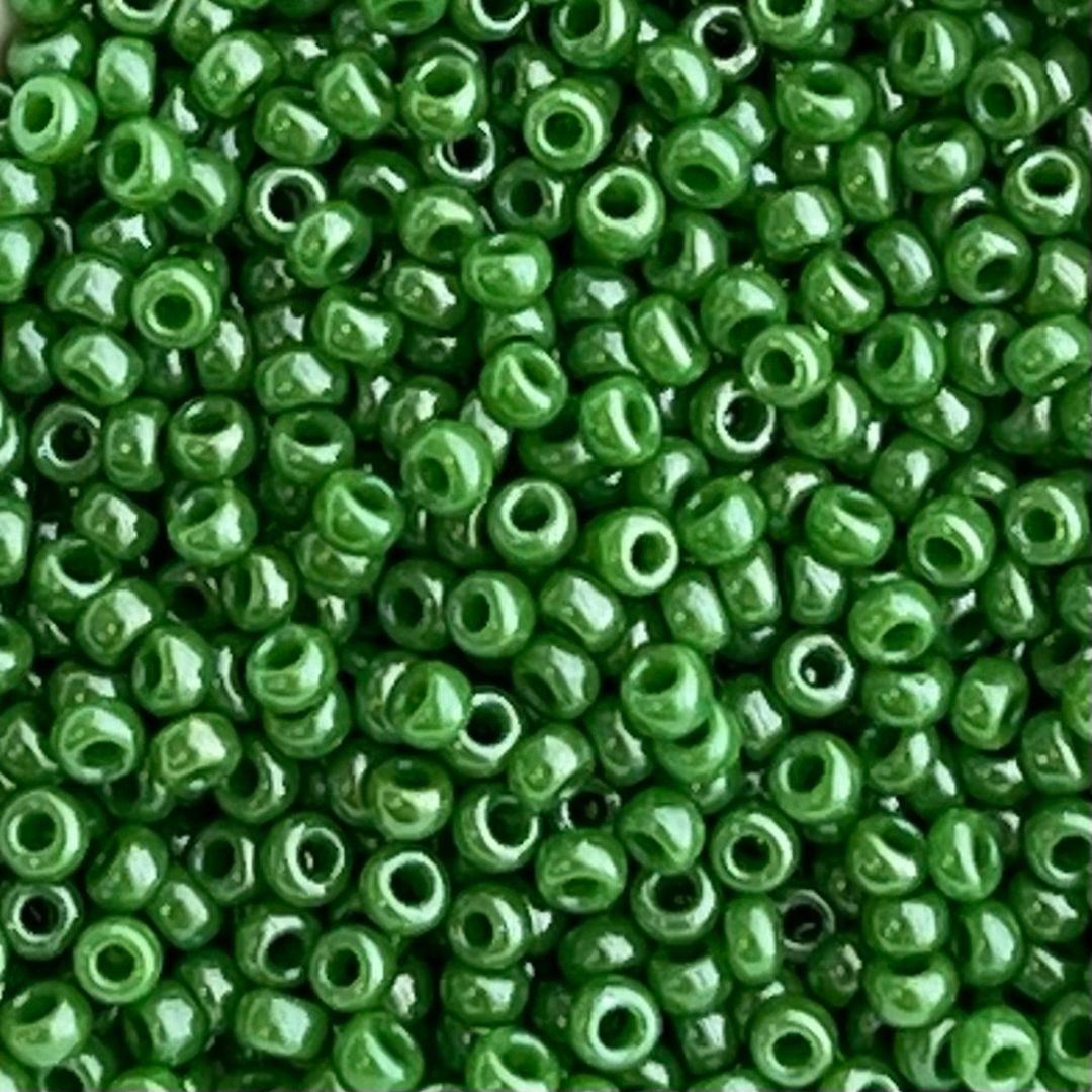 Rocalla Miyuki #11 Opaque Jade Green Luster - Image 1