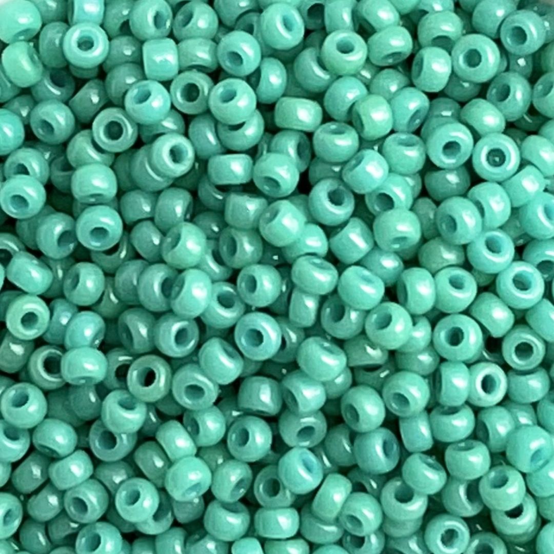 Miyuki Rocalla #11 Duracoat Opaque Dyed Turquoise - Image 1
