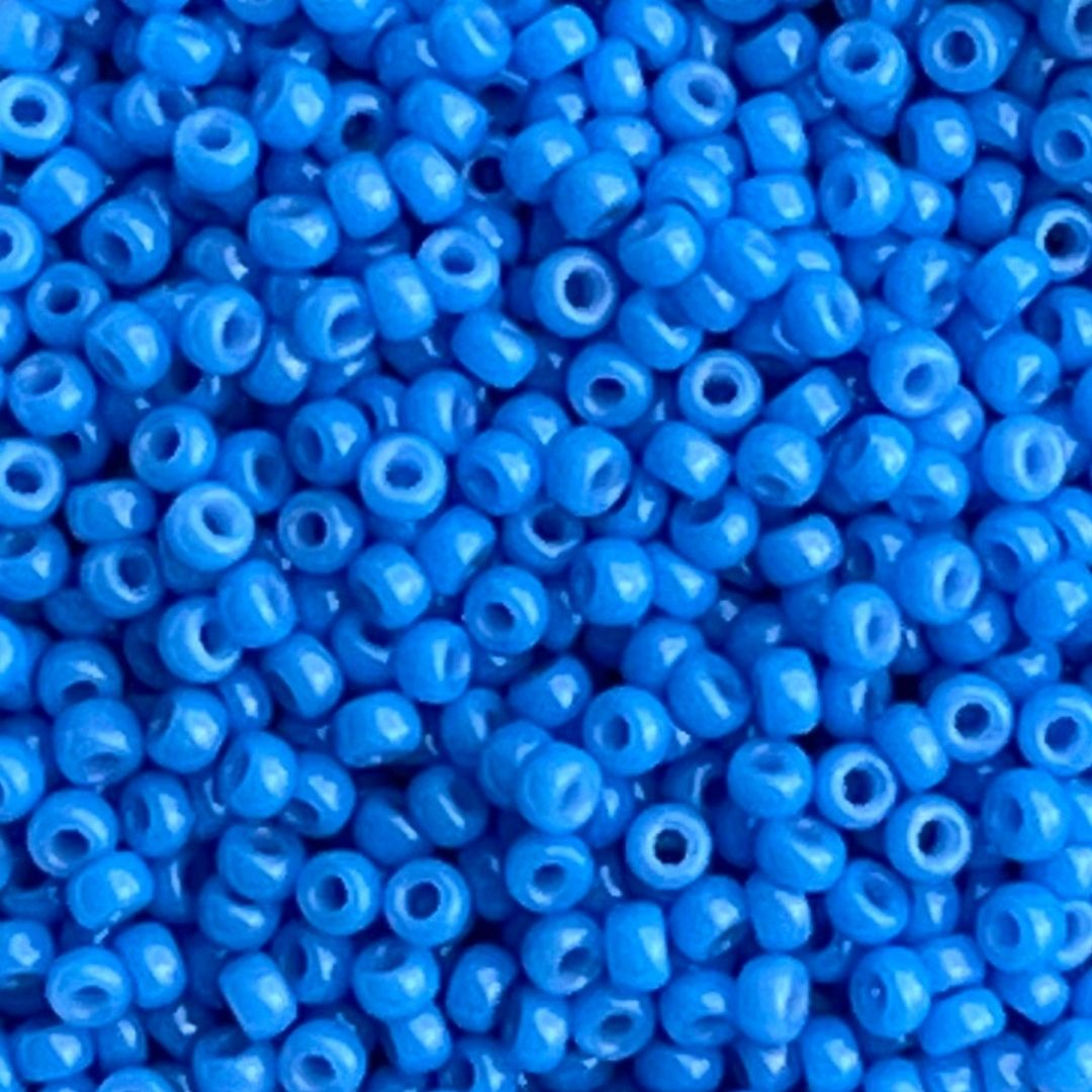 Miyuki Rocalla #11 Opaque Dyed Bright Blue - Image 1