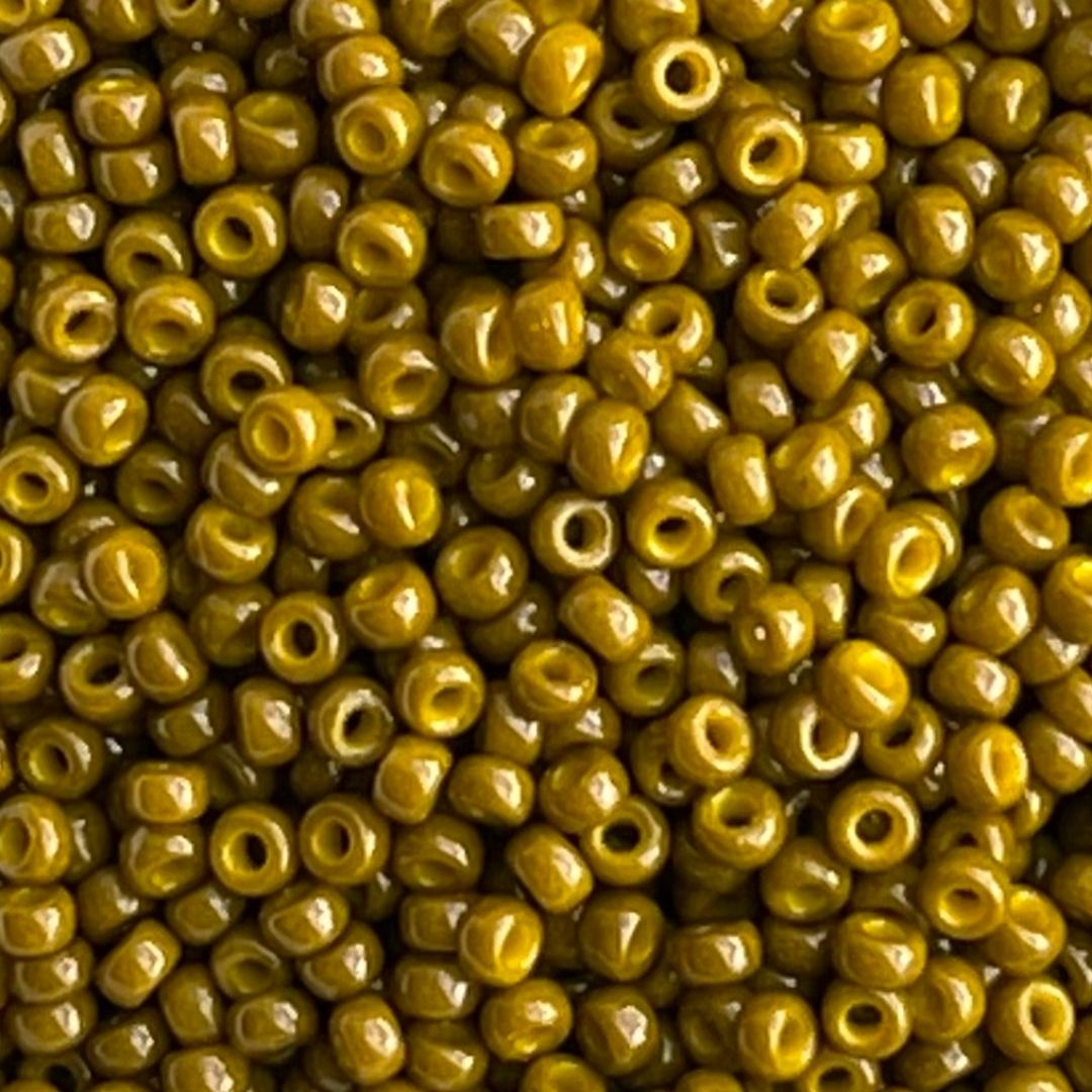 Miyuki Rocalla #11 Duracoat Opaque Dyed Olive - Image 1