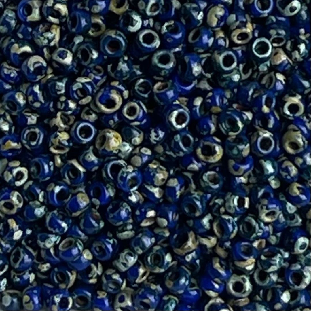 Rocalla Miyuki #11 Picasso Opaque Cobalt - Image 1