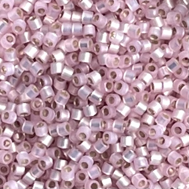 Delica Bead SilverLined Lt Pink - Alabaster