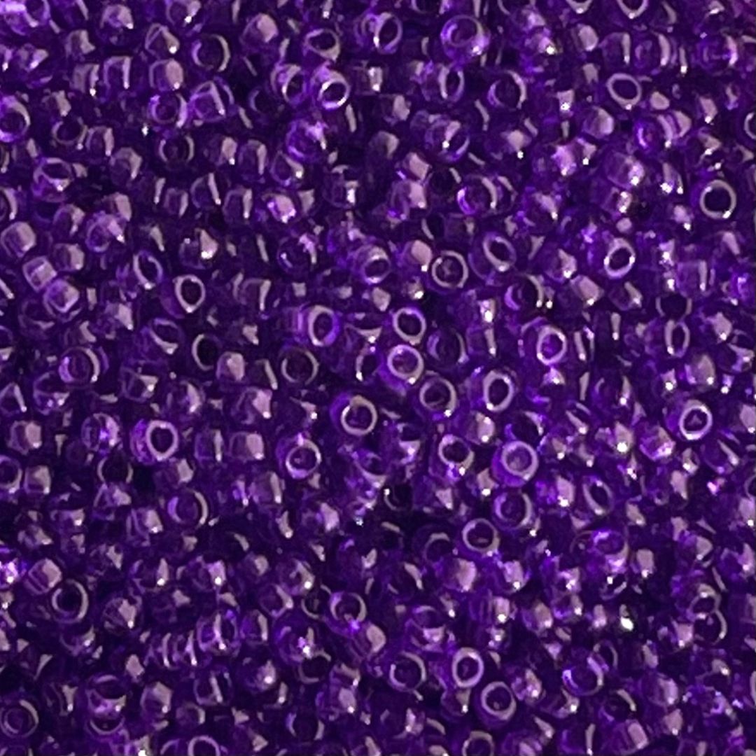 Rocalla Miyuki #15 Dyed Transparent Red Violet - Image 1