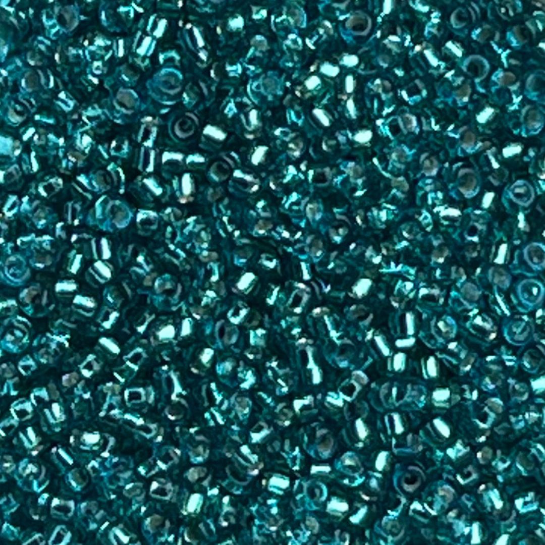 Rocalla Miyuki #15 SilverLined Teal - Image 1
