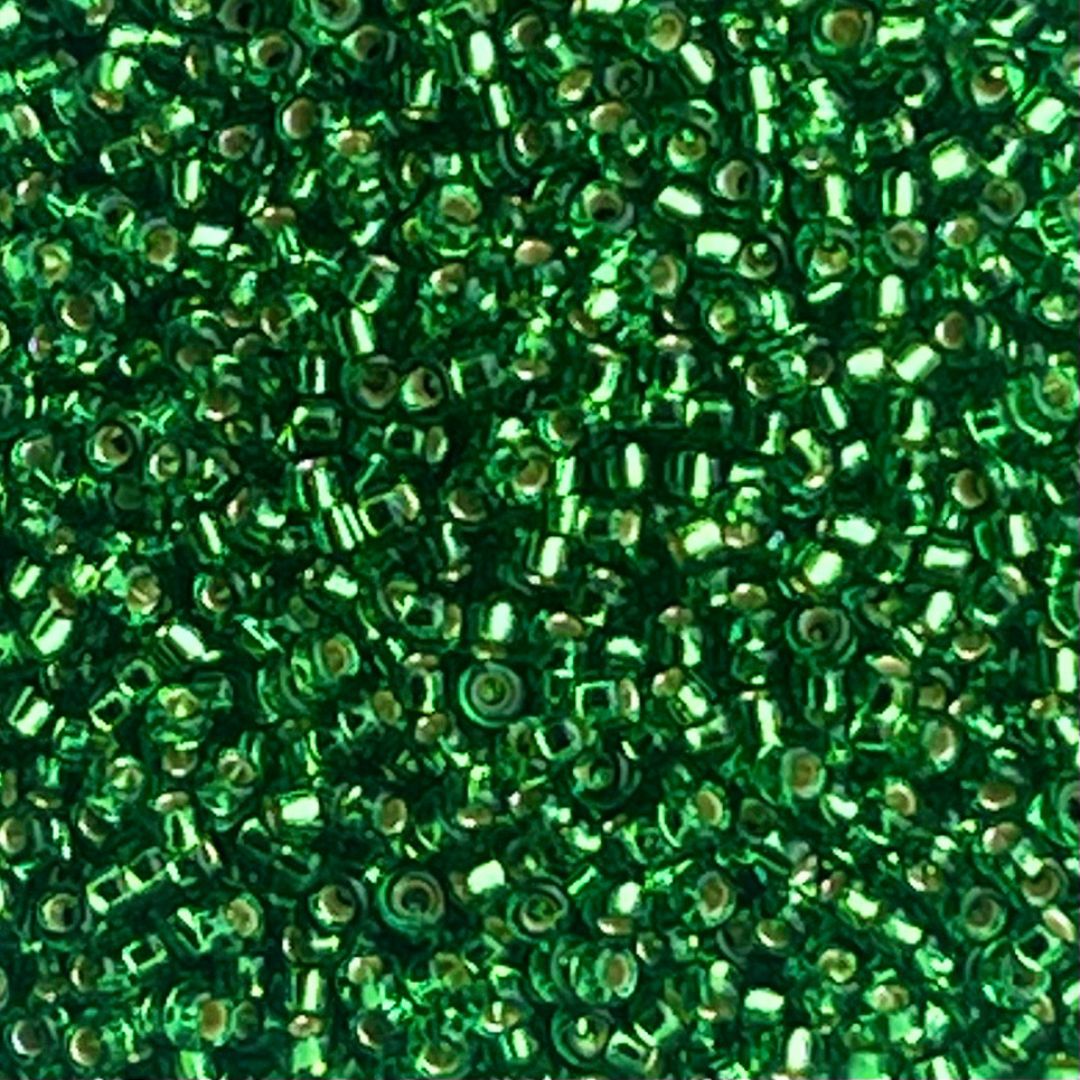 Rocalla Miyuki #15 SilverLined Green - Image 1