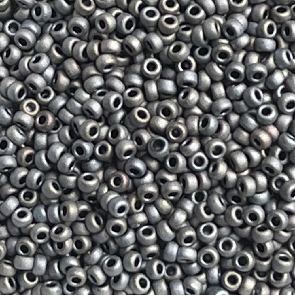 Rocalla Miyuki #15 Matte Metallic Silver Gray
