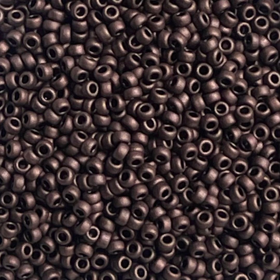 Rocalla Miyuki #15 Matte Metallic Brown - Image 1