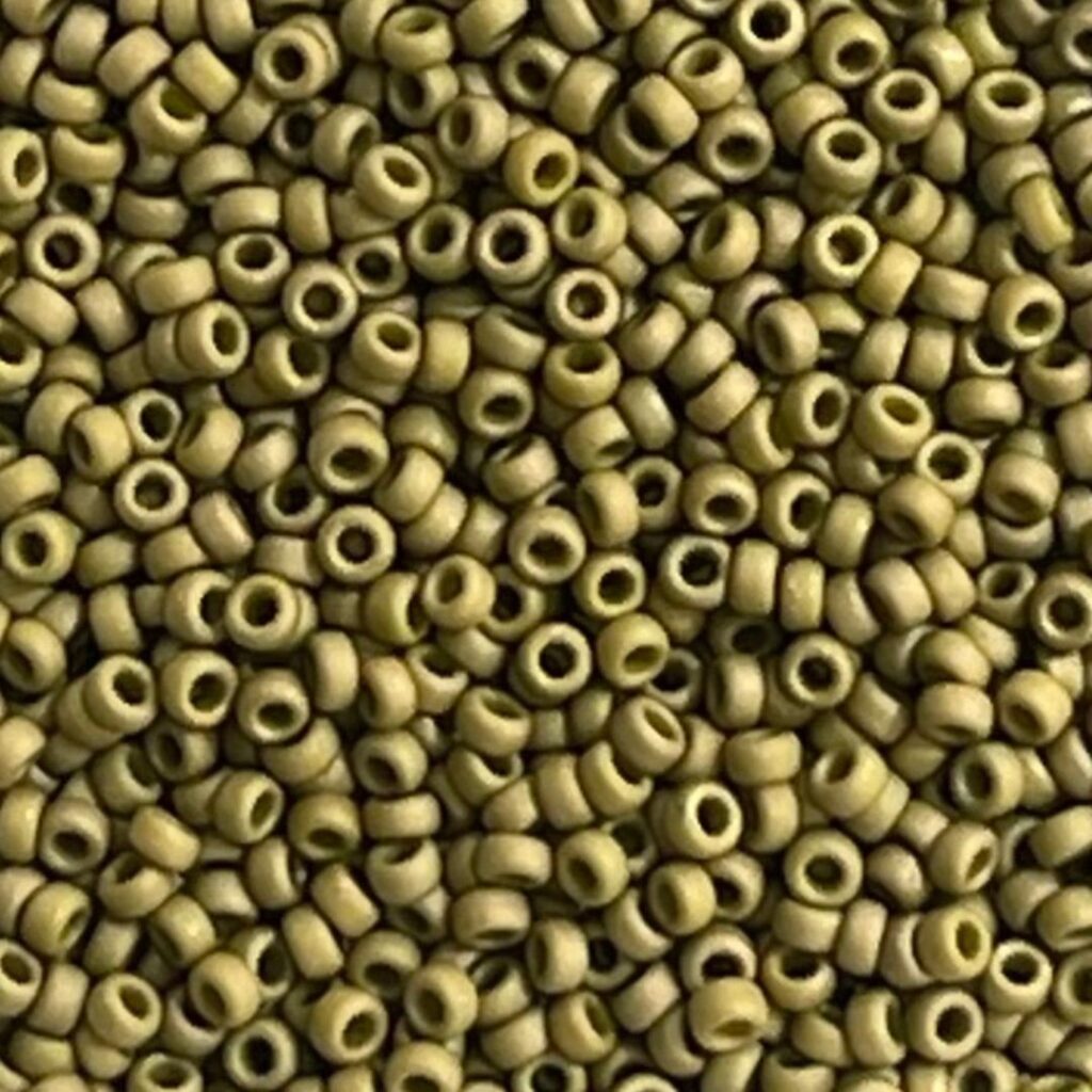 Rocalla Miyuki #15 Matte Metallic Golden Olive
