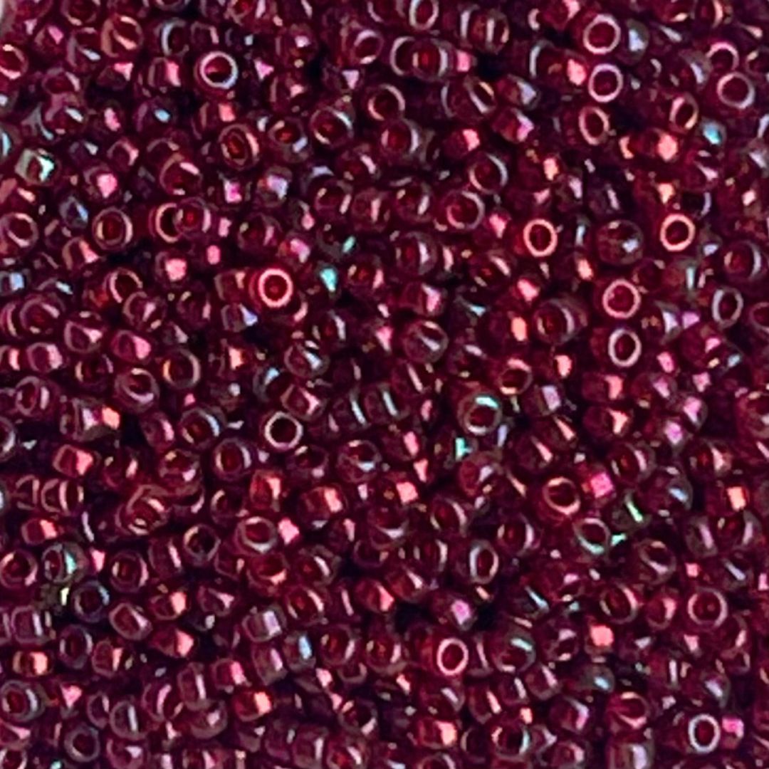 Rocalla Miyuki #15 Burgundy Gold Luster - Image 1