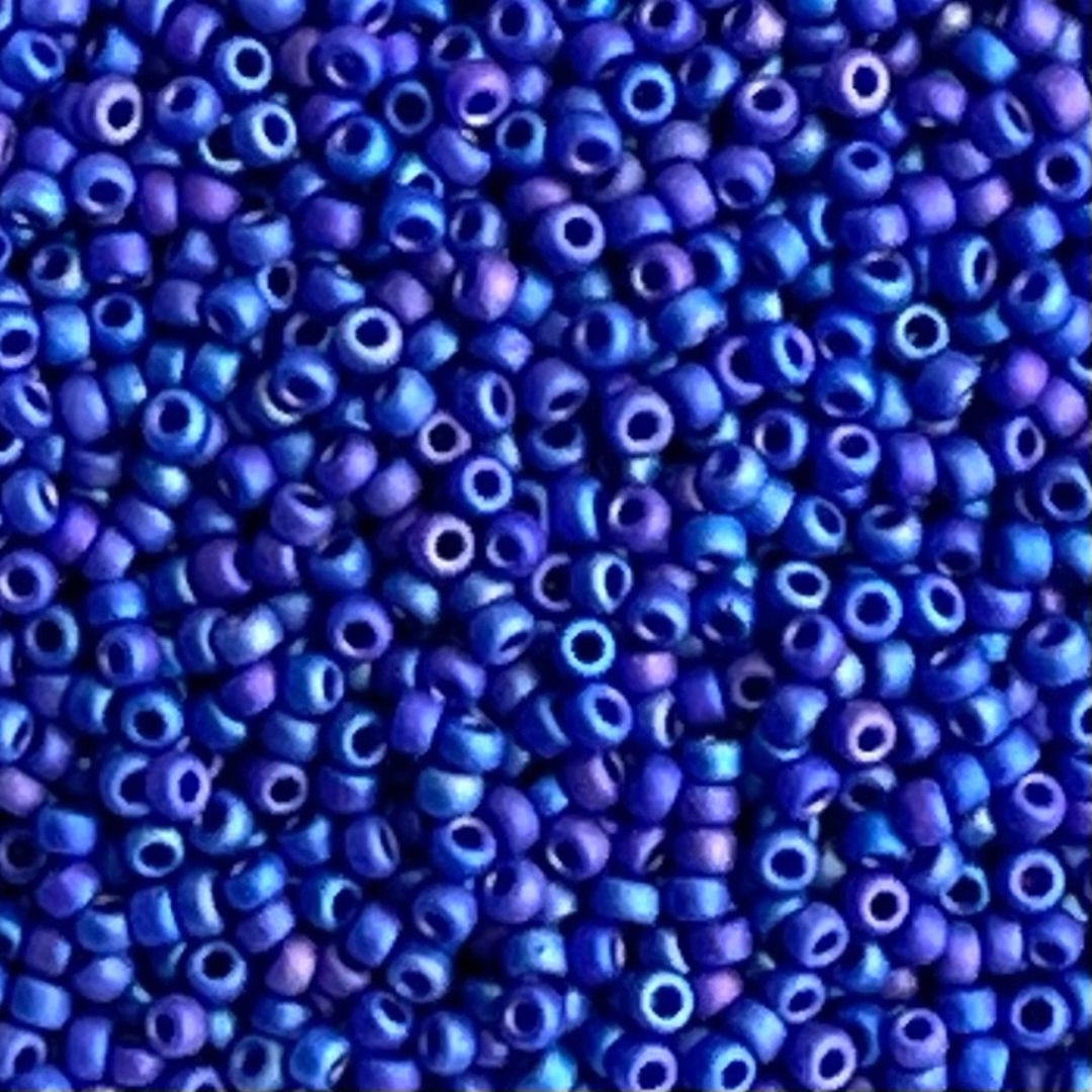 Rocalla Miyuki #15 Matte Opaque Cobalt AB - Image 1