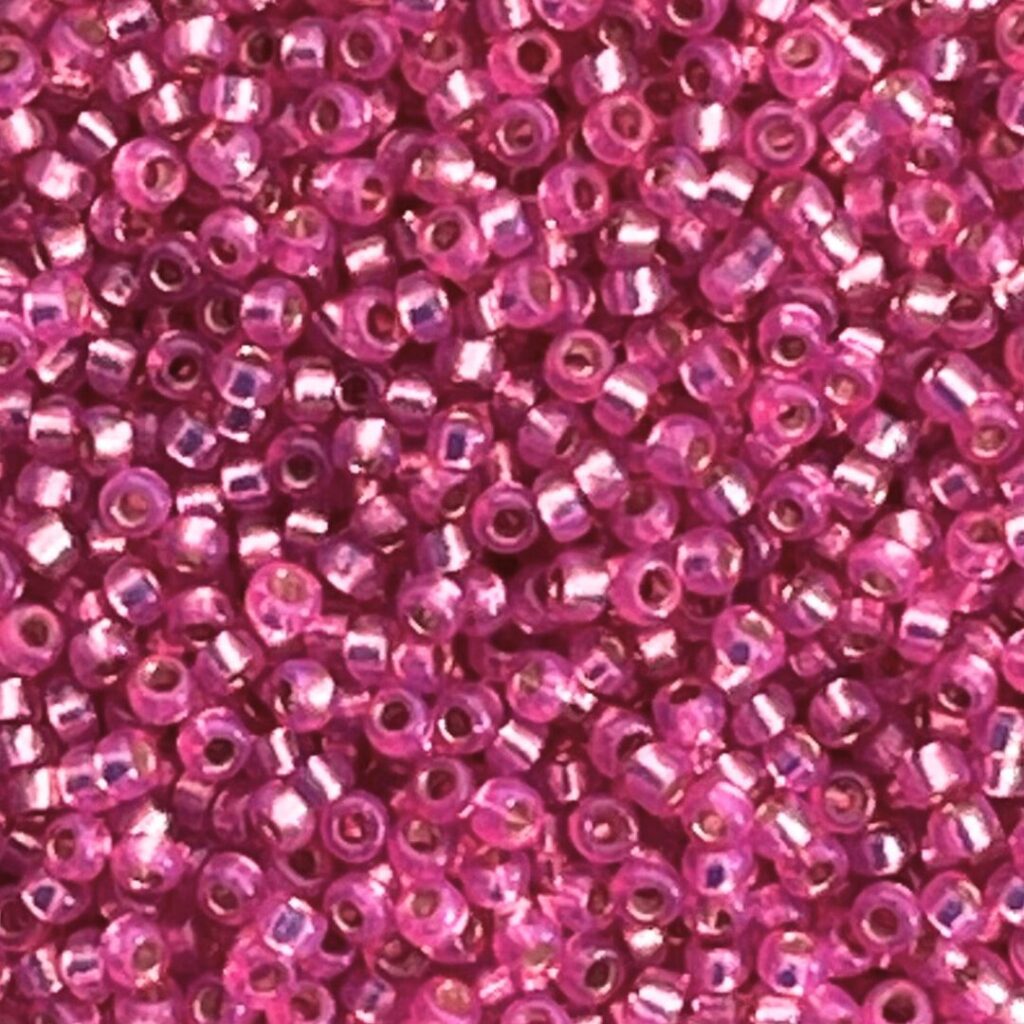 Rocalla Miyuki #15 Duracoat SilverLined Dyed Paris Pink
