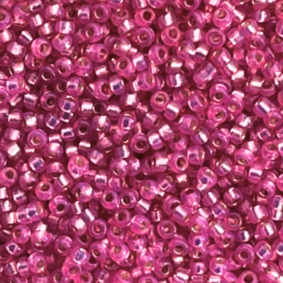 Rocalla Miyuki #15 Duracoat SilverLined Dyed Paris Pink - Image 1