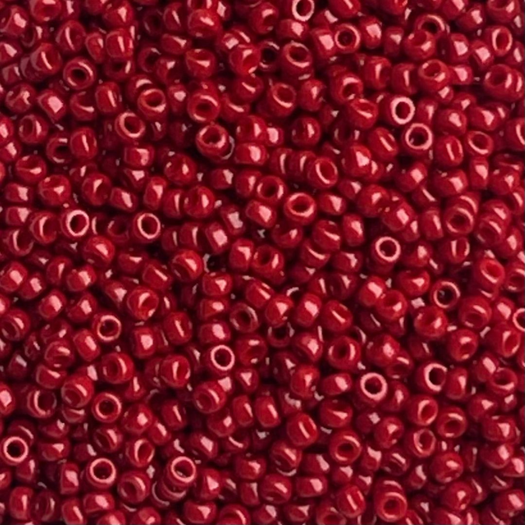 Rocalla Miyuki #15 Duracoat Opaque Dyed Red - Image 1