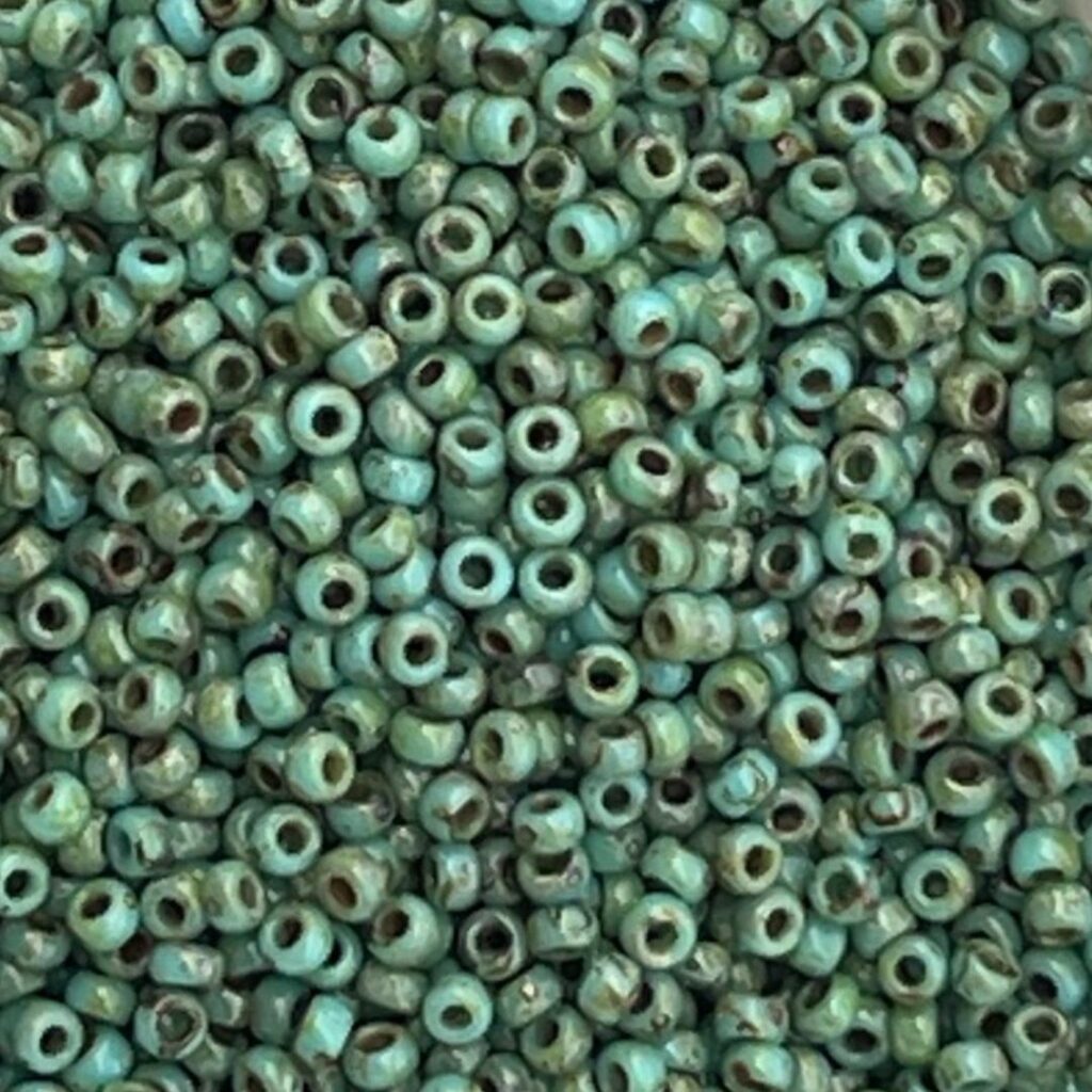 Rocalla Miyuki #15 Picasso Opaque Seafoam Green