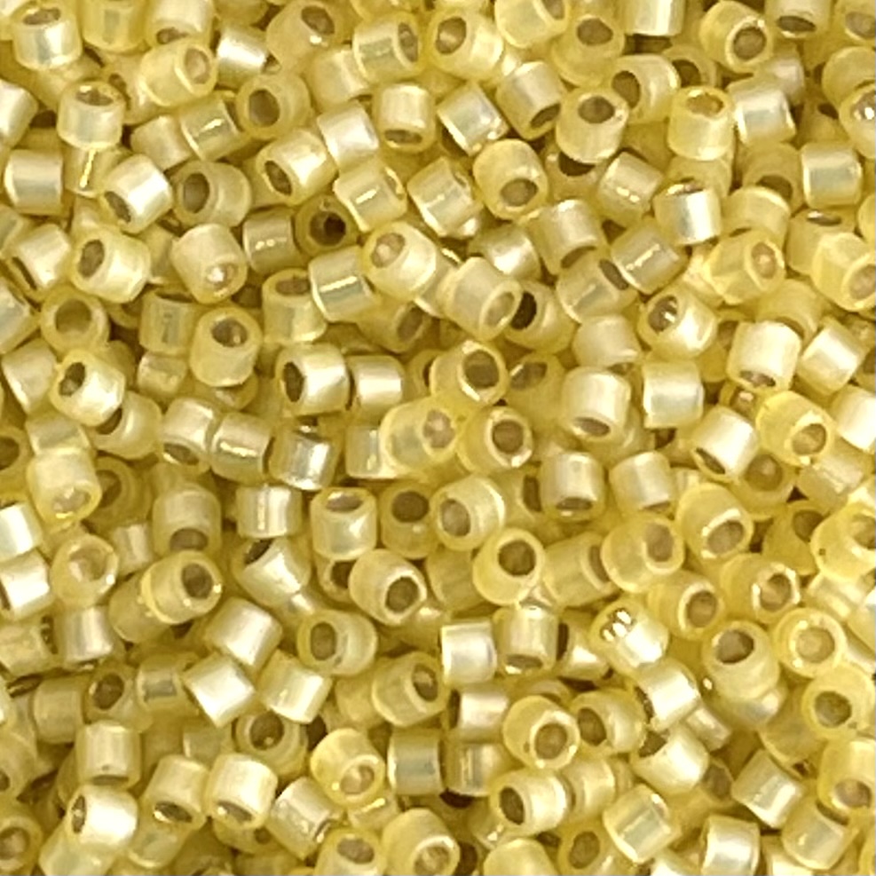 Delica Bead SilverLined Lt Yellow Alabaster